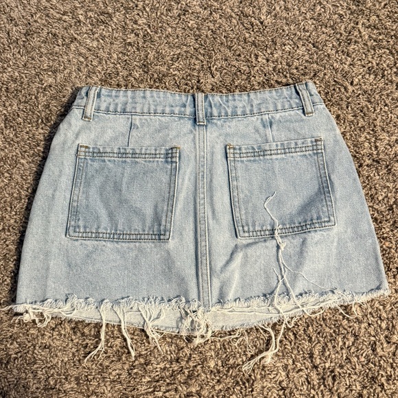 Edikted Light Blue Denim Skirt - Picture 2 of 3